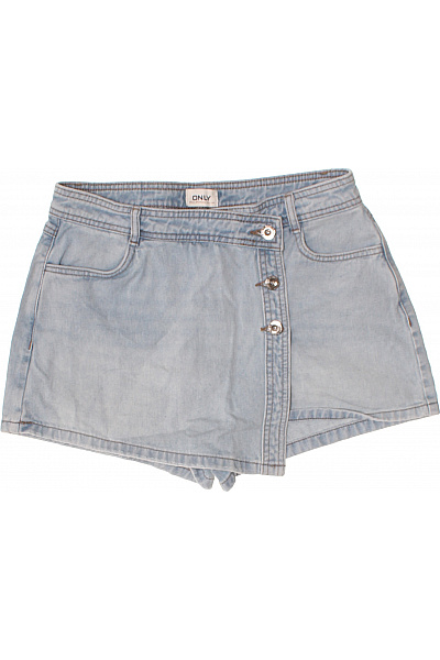 ONLY Dámské Džínové Kraťasy Volnočasové S Kapsami Krátké Modré Velikost S