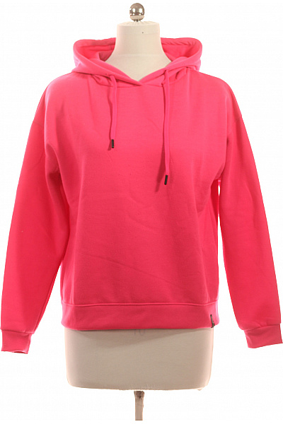 Cars Jeans Dámská Růžová Bavlněná Mikina S Kapucí A Dlouhým Rukávem Přes Hlavu Streetwear Velikost M