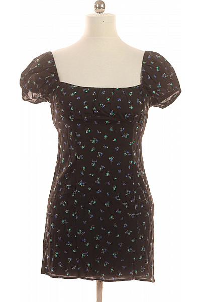 PULL&BEAR dámská halenka krátký rukáv květinová černá Vel. L | PULL&BEAR | obrázek 2