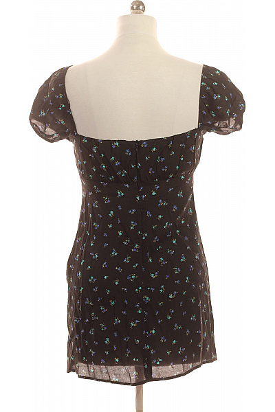 PULL&BEAR dámská halenka krátký rukáv květinová černá Vel. L | PULL&BEAR | obrázek 3