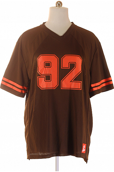 Monki pánské tričko s krátkým rukávem hnědé s potiskem 92 Vel. XXL | Monki | obrázek 2