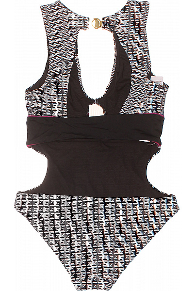 sapph jednodílné plavky černo-bílé řecký vzor sexy vykrojené Vel. EU 40 | sapph | obrázek 3