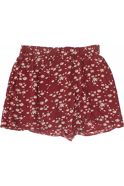 Dámské Kraťasy Květinové S Gumou V Pase Volnočasové Krátké Velikost 38