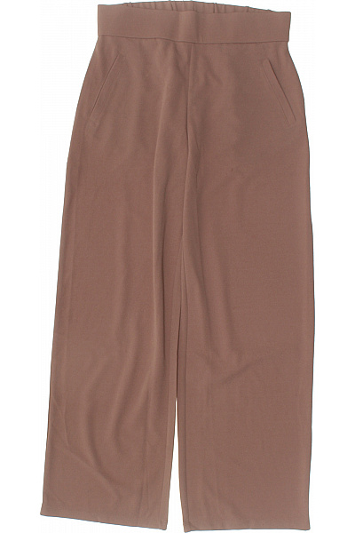 ONLY Dámské Hnědé široké Kalhoty S Kapsami Volnočasové Velikost L