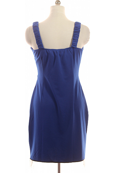 faina modré šaty na ramínka mini s třásněmi elegantní koktejlové Vel. L | faina | obrázek 2
