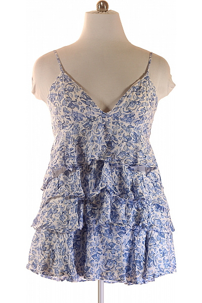 Hollister Dámská halenka bez rukávů s potiskem modrá volná boho Vel. L | Hollister | obrázek 2