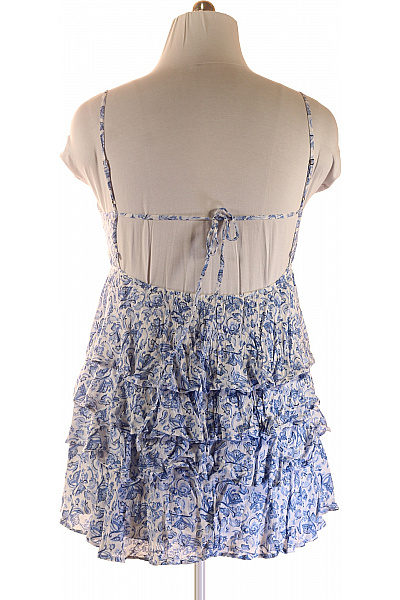 Hollister Dámská halenka bez rukávů s potiskem modrá volná boho Vel. L | Hollister | obrázek 3