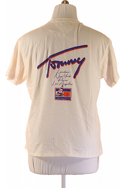 TOMMY HILFIGER Tričko s krátkým rukávem a nápisem basic bavlněné jednobarevné Vel. M | TOMMY HILFIGER | obrázek 2