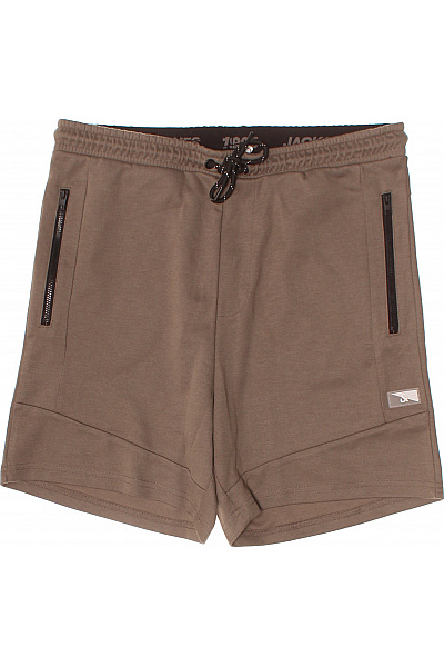 JACK & JONES Pánské hnědé teplákové kraťasy se zipem a kapsami Velikost M | JACK & JONES | obrázek 2