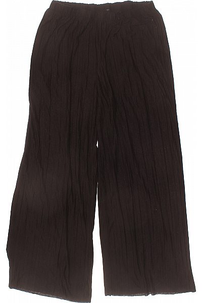 VILA Dámské černé volnočasové široké kalhoty žebrované Vel. xl | VILA | obrázek 2