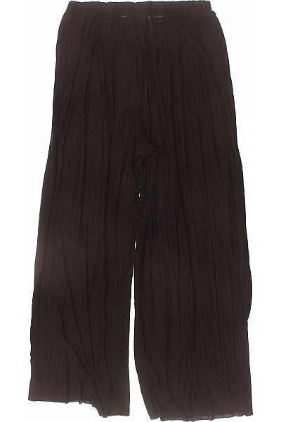 VILA Dámské černé volnočasové široké kalhoty žebrované Vel. xl | VILA | obrázek 3