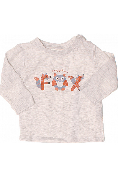 Lemon Beret Dětské Tričko S Dlouhým Rukávem šedé S Potiskem Velikost 74/9 Mesicu