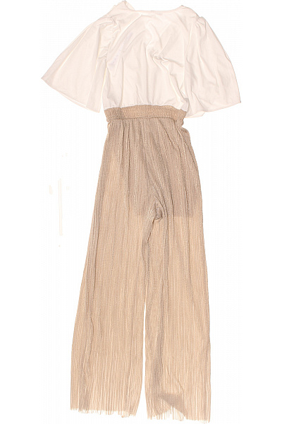 Béžový plisovaný overal s krátkým rukávem Velikost 36 | Unimoda | obrázek 2