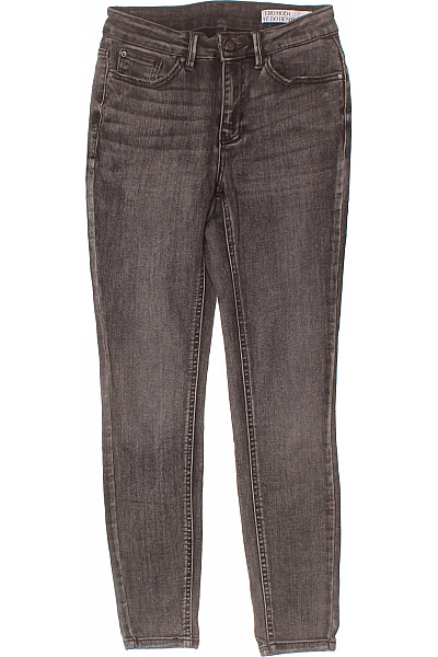 VERO MODA Dámské Džíny Skinny Strečové S Vysokým Pasem šedé Velikost 30