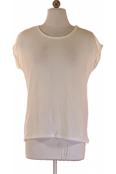 VERO MODA Dámské tričko s krátkým rukávem bílé jednobarevné basic Vel. XS | VERO MODA | obrázek 2