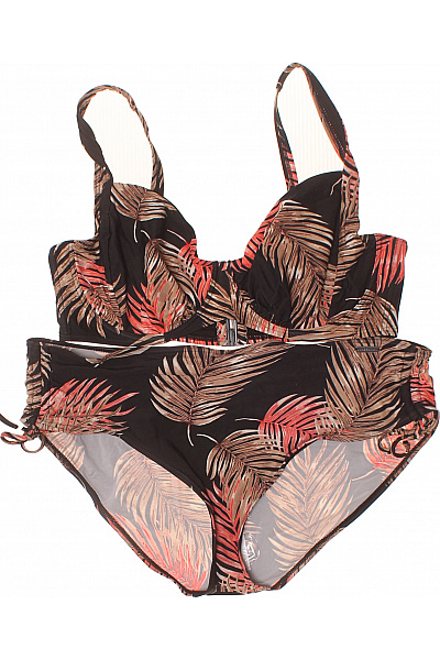 Lascana Dámské Dvoudílné Plavky S Vysokým Pasem A Potiskem Listů Velikost 46