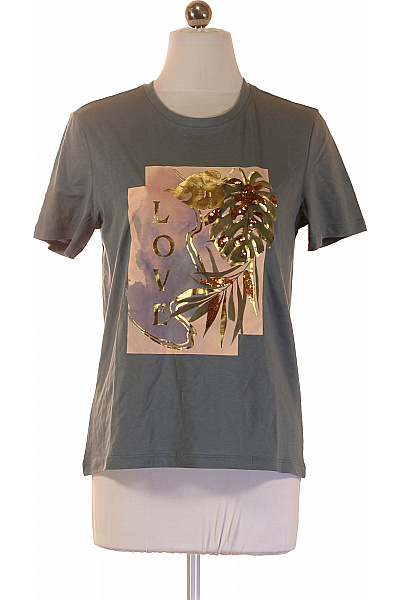 ONLY Dámské Tričko S Krátkým Rukávem A Potiskem Květin Velikost S