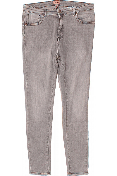 ONLY Dámské šedé Strečové Skinny Džíny S Vysokým Pasem Vel. XL