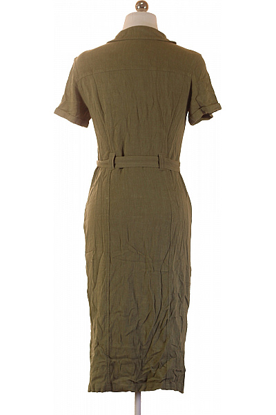 ONLY Zelené košilové šaty s krátkým rukávem a páskem Vel. s | ONLY | obrázek 2