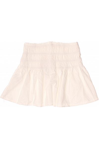 PULL&BEAR dámská bavlněná nabíraná letní sukně bílá Velikost S | PULL&BEAR | obrázek 2