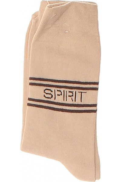 Dámské Ponožky Béžové Pruhované