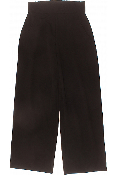 ONLY Dámské černé široké Kalhoty S Vysokým Pasem Elegantní Polyesterové Volnočasové Vel. S