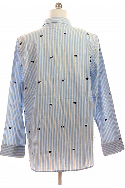 ONLY Dámská bavlněná košile s dlouhým rukávem a potiskem mašlí modrá pruhovaná ležérní Vel. 42 | ONLY | obrázek 3