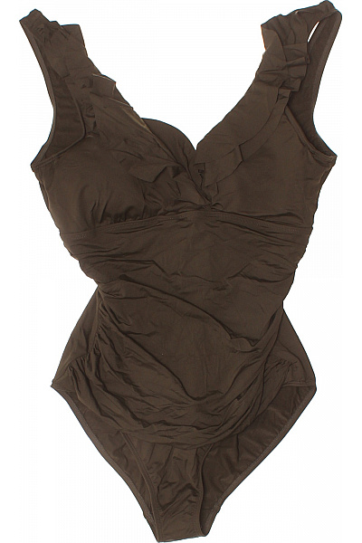 Ralph Lauren jednodílné plavky hnědé volánky zeštíhlující Velikost EU 42 | Ralph Lauren | obrázek 2