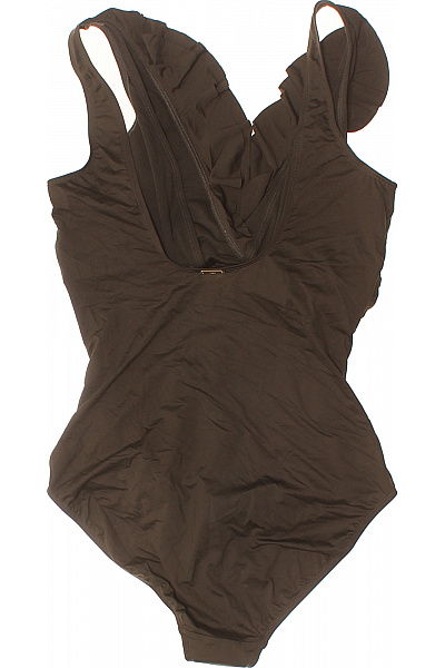 Ralph Lauren jednodílné plavky hnědé volánky zeštíhlující Velikost EU 42 | Ralph Lauren | obrázek 3