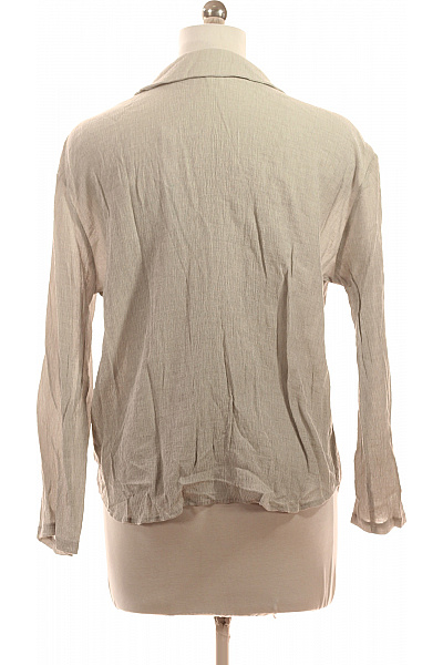 Dámská košile s dlouhým rukávem elegantní volná béžová Velikost 40 | Unimoda | obrázek 3