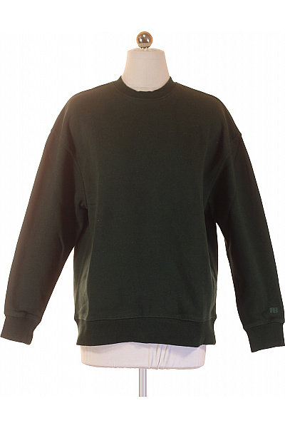 PULL&BEAR Dámská Bavlněná Mikina S Dlouhým Rukávem Jednobarevná Přes Hlavu Vel. XS