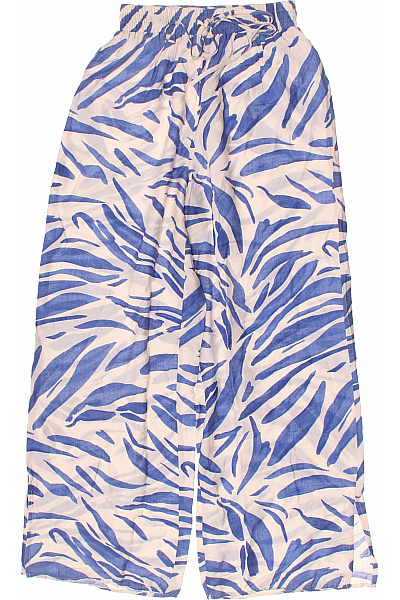 Dámské Volnočasové Kalhoty S Potiskem Zebra Modré Vel. 10