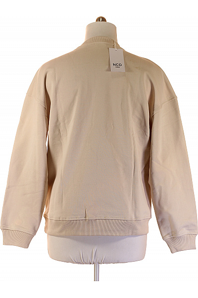 Pánská bavlněná mikina béžová jednobarevná crewneck s dlouhým rukávem Velikost m | Unimoda | obrázek 2