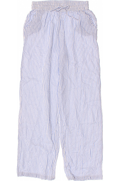 PIECES Dámské pruhované kalhoty volnočasové modré Velikost m | PIECES | obrázek 2