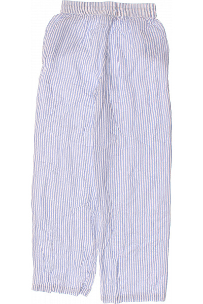 PIECES Dámské pruhované kalhoty volnočasové modré Velikost m | PIECES | obrázek 3
