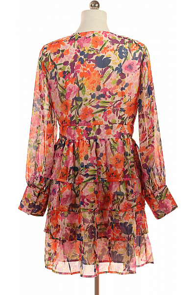 VILA Dámské šaty s dlouhým rukávem květované zavinovací mini Vel. 46 | VILA | obrázek 2