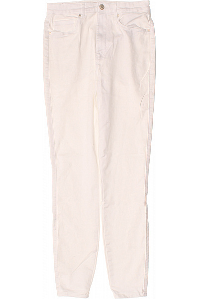 ONLY Dámské Džíny Bílé Vysoký Pas Strečové Klasické Vel. 30