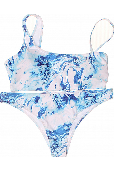 URBAN CLASSICS Dvoudílné plavky modré batikované asymetrické Vel. M | URBAN CLASSICS | obrázek 2