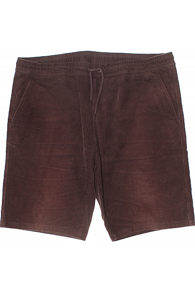 IRIEDAILY Pánské Hnědé Manšestrové Kraťasy Volnočasové S Kapsami Vel. XXL