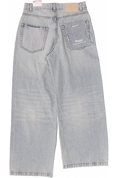 PULL&BEAR Dámské džíny volné se širokými nohavicemi vyšisované bavlněné Velikost 36 | PULL&BEAR | obrázek 2