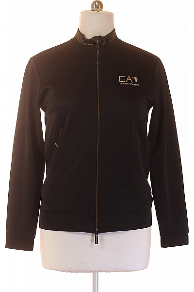 ARMANI Pánská černá Mikina Na Zip S Dlouhým Rukávem Velikost L