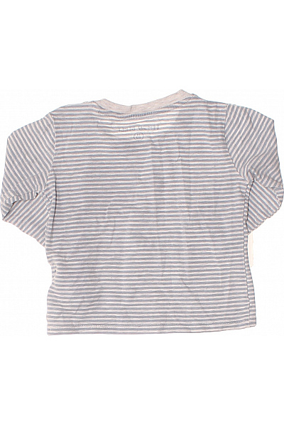 lemon beret Dětské pruhované tričko s liškou šedé Vel. 74/9 mesicu | lemon beret | obrázek 2