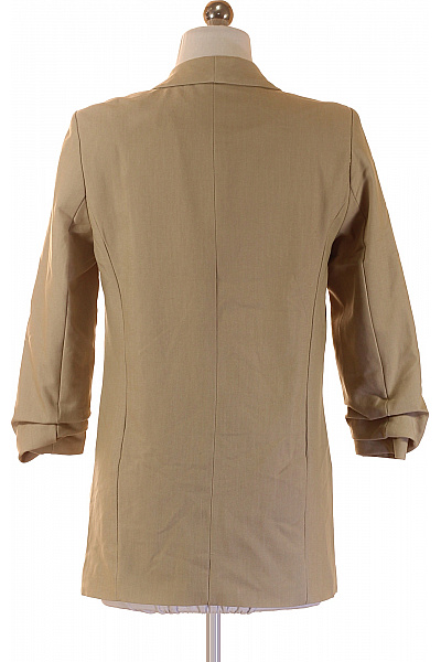 PIECES béžový blejzr s 3/4 rukávem elegantní volnočasové polyesterové Vel. s | PIECES | obrázek 2