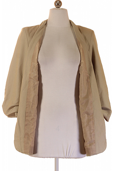 PIECES béžový blejzr s 3/4 rukávem elegantní volnočasové polyesterové Vel. s | PIECES | obrázek 3