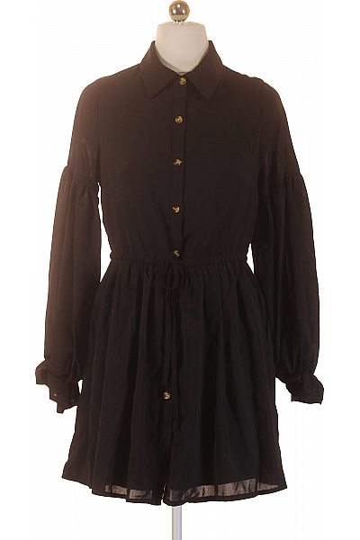 IN THE STYLE Černé košilové šaty s dlouhým rukávem a páskem Vel. 34 | IN THE STYLE | obrázek 2