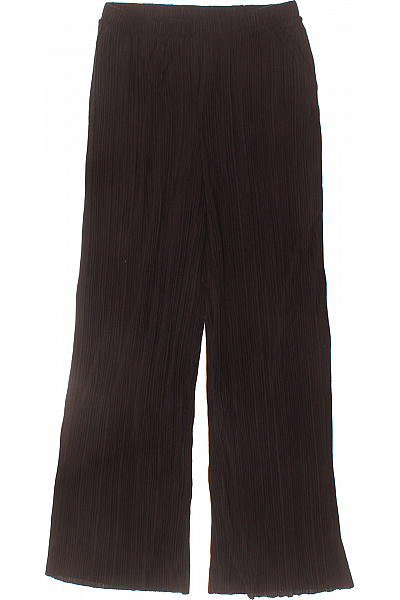 VILA Dámské černé volnočasové široké kalhoty žebrované Velikost XS | VILA | obrázek 2