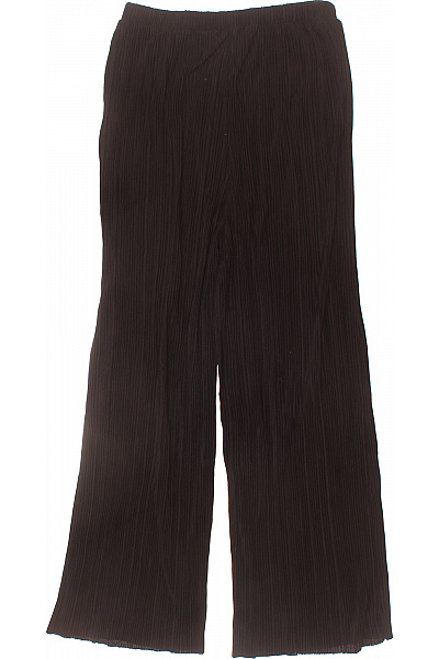 VILA Dámské černé volnočasové široké kalhoty žebrované Velikost XS | VILA | obrázek 3