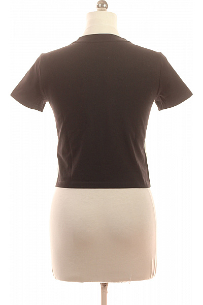 ADIDAS Dámské tričko krátký rukáv crop top černé bavlněné basic Vel. M | ADIDAS | obrázek 2