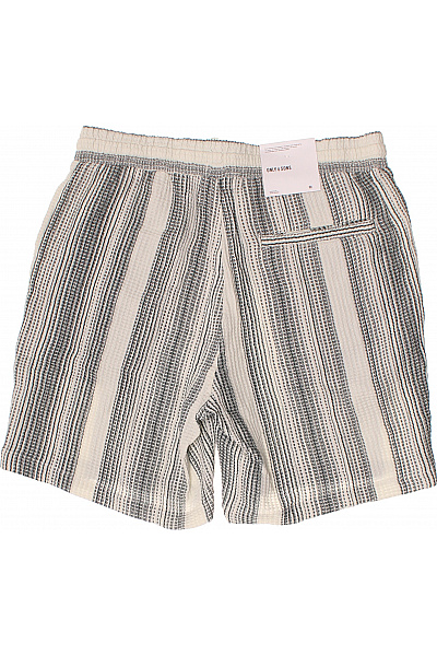 ONLY & SONS Pánské bavlněné kraťasy pruhované volnočasové s gumou v pase Vel. M | ONLY & SONS | obrázek 3