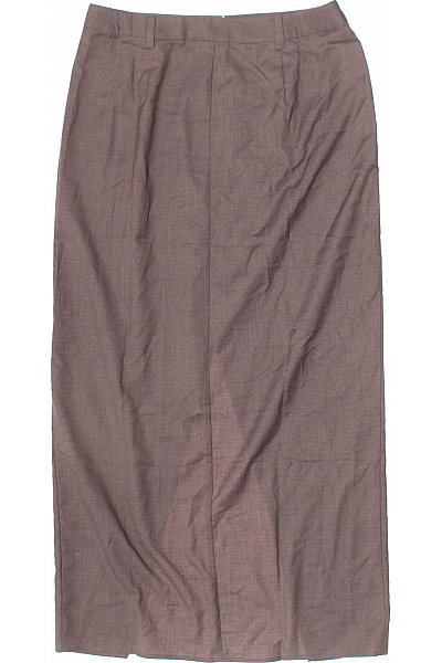 Dámská zavinovací midi sukně elegantní business polyesterová hnědá s kapsami s rozparkem Velikost 36 | Unimoda | obrázek 3